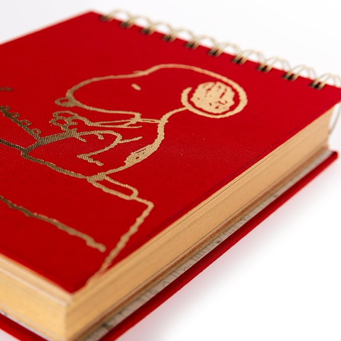 Peanuts Jotter by Graphique Luxe Collection, Fabric-Wrapped Hardcover Spiral - Image 6