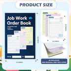 150 Sets Job Work Order Form Book 3 Part Carbonless Work Order Invoice Book 5.5 - Image 2