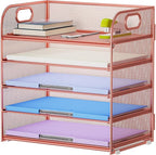 Marbrasse 5 Tier Paper Organizer Letter Tray, Mesh Desk File Organizer by Marbrasse