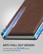 typecase Mens Wallet Card Holder: Pop Up Aluminum Case, Genuine Leather - Image 8