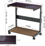 EUREKA ERGONOMIC PC Stand Computer Cart, Height Adjustable Tower Stand 2-Tier - Image 7