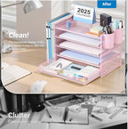 OPNICE Desk Organizer, 5-Tier Paper File Organizer - Image 5