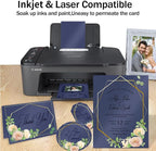 100 Sheets Navy Blue Shimmer Cardstock 8.5 x 11 Blue Paper, Goefun 80lb Card - Image 4