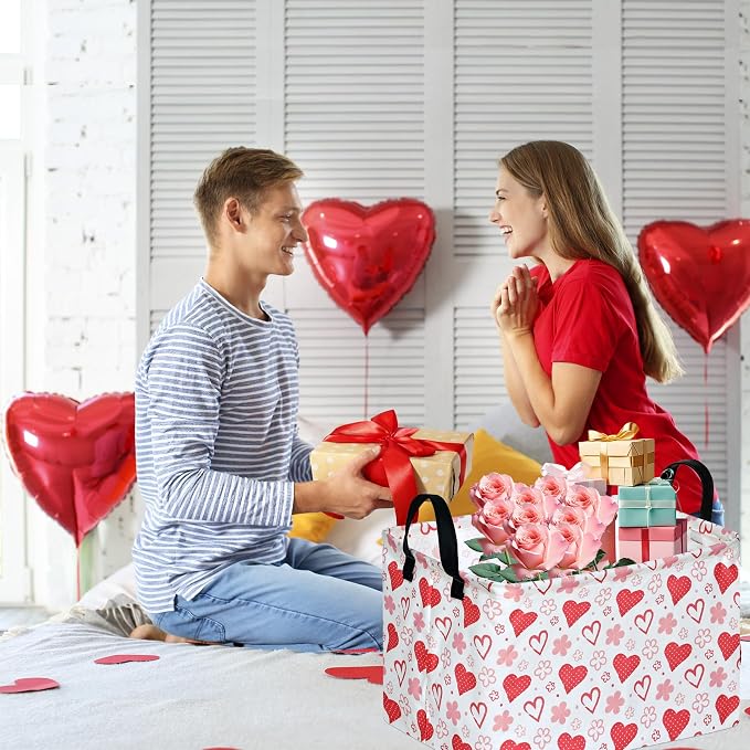 FUULOXE Rectangular Valentines Basket Storage Bin - Image 5