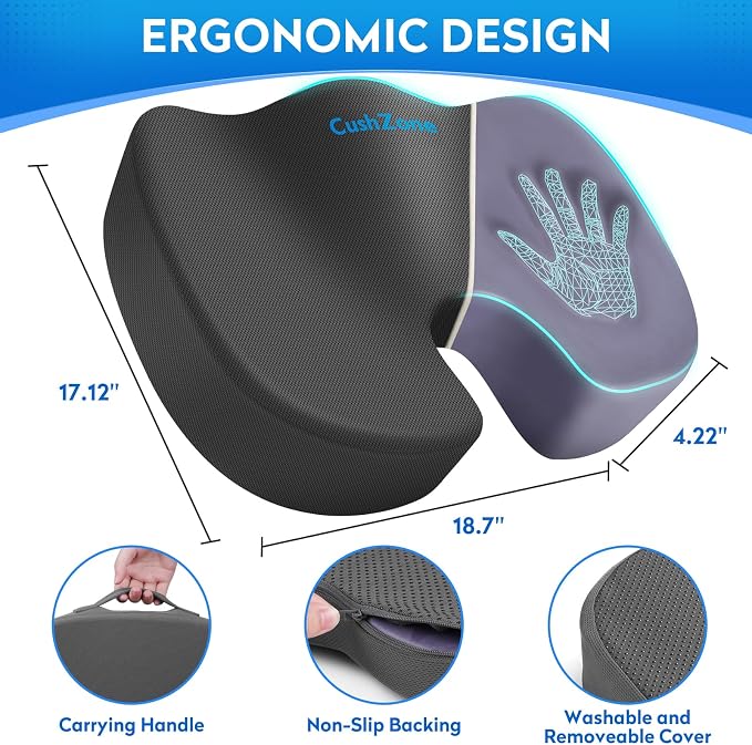 XXL Seat Cushion Office Car Seat Cushion, Memory Foam Cushion - Image 2