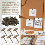 100 Pcs Heavy Duty Thumb Tacks, 7/16 Inch Flat Head Carpet Tacks, Decorative - Image 7