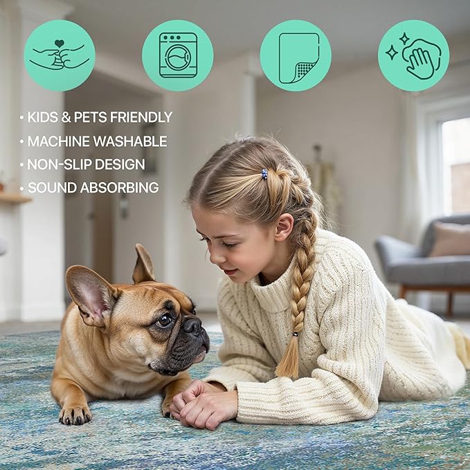GENIMO Washable Rugs 6x9 Area Rugs - Image 6