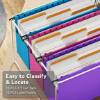 Ansook Legal Size Hanging File Folders Extra Capacity, Heavy Duty 4" Expandable - Image 4