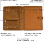 Leather Village Leather Portfolio Organizer - Image 3