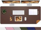 Leather Desk pad Protector, Large Desk mat by AFIING