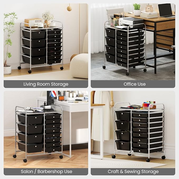 Giantex 12 Drawer Rolling Cart - Image 6