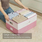 PRANDOM Storage Bins with Lids Linen Fabric Foldable Storage Boxes Organizer - Image 2