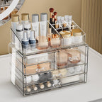 ZHIAI Stackable Storage Drawers, Acrylic Bathroom Counter Organizer Clear - Image 2