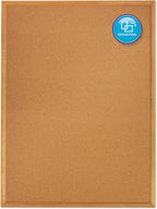 Quartet Cork Board, Bulletin Board, Oak Finish Frame - Image 3