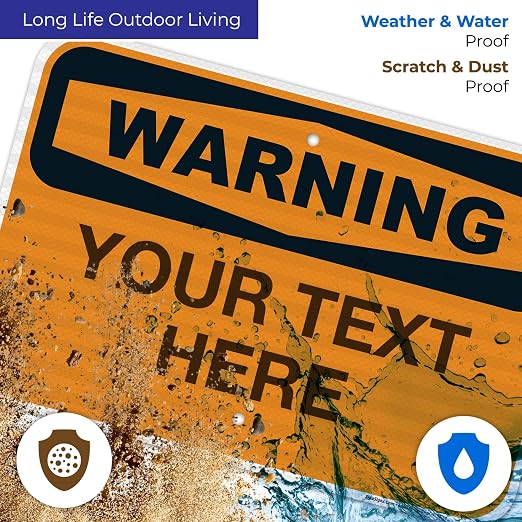Custom Warning Sign, OSHA Sign, 12x18 Inches, 3M EGP Reflective .063 Aluminum - Image 5