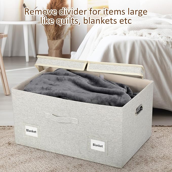Graciadeco 75 Quarts Extra Large Decorative Storage Bins - Image 7