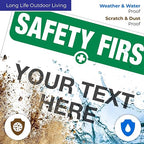 Custom Safety First Sign, OSHA Sign, 18x24 Inches, Rust Free .063 Aluminum - Image 5