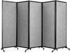 Upgrade Version Room Partition and Divider, Freestanding Rolling Dividers by StrongBird