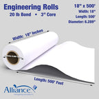 Alliance Wide Format Paper Rolls, 20lb - Image 4