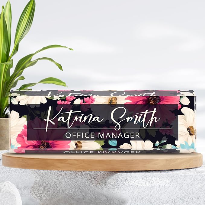 Personalized Name Plate for Desk, Custom Desk Name Plate, Acrylic Name Plate - Image 7