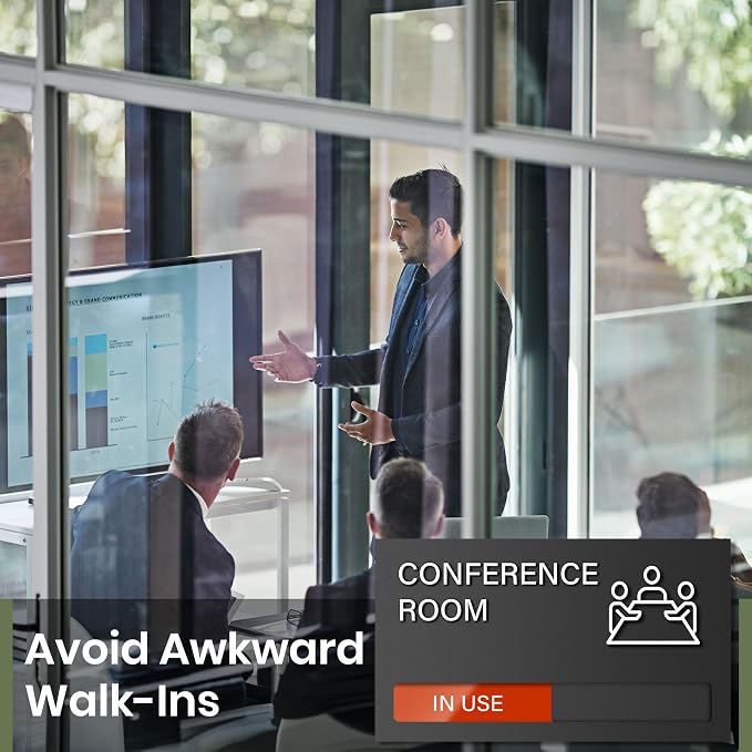 Conference Room Sign, Office Door Signs Do Not Disturb, In Use Available Slider - Image 6