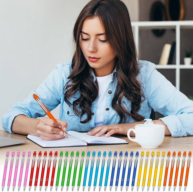 Zonon 38 Pieces Rubberized Ballpoint Pen - Image 7