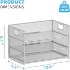 Marbrasse 3 Tier Paper Organizer Letter Tray, Mesh File Organizer - Image 5