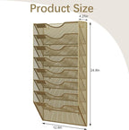 EasyPAG 8 Pocket Mesh Wall File Organizer, Hanging Paper Folder Holder - Image 9