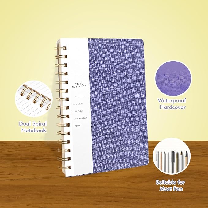 Spiral Notebook-5.75" x 8.125" College Ruled Journal - Image 4