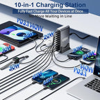 650W USB C Fast Charger Block, Dual PD3.1 140W 10 Port USB Charging Station - Image 2