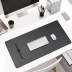 KINGFOM Desk Pad Office Desktop Protecter, PU Leather Desk Mat Blotters - Image 2