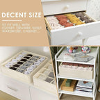Criusia 3 Pack Sock Underwear Drawer Organizer Dividers, 64 Cell Fabric - Image 3