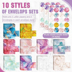 TaoBary 160 Pcs Stationery Paper Set 50 Double Sided Stationery Papers - Image 4