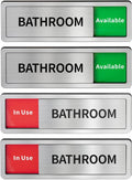 2 Pack Bathroom Door Signs, Restroom Signs by Abudada