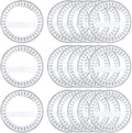 Pack of 24, 360-degree Protractor, 12.5cm Diameter, Crystal Clear by Virginia%27s+Store