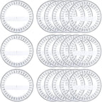 Pack of 24, 360-degree Protractor, 12.5cm Diameter, Crystal Clear by Virginia%27s+Store