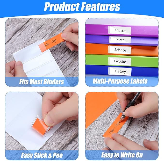 120 Pieces Clear Binder Label Holders Self Adhesive Label Holder Clear Adhesive - Image 6