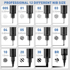 YISAN Drawing Art Pens, Micro Fineliner Pens, Fine Tip Manga Markers - Image 2