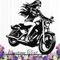 Custom Motorcycle Metal Sign Personalized Biker Name Sign Motorcycle Wall Art by HengMeiZiK