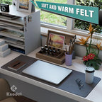 K KNODEL Felt Desk Mat, Large Desk Pad Protector, Office Computer Desk Mat - Image 5