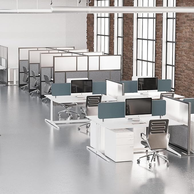 Stand Up Desk Store Workflow Wide Modular Wall | 53'' x 70'' Wall | Expandable - Image 7