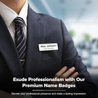 Custom Engraved Name Tags, Magnetic White Name Tags, Personalized Name Tags - Image 2