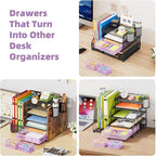Marbrasse 3 Packs Desk Drawer Organizers, Metal Mesh Dividers - Image 6