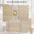 HOMCOM 6 Panel Room Divider, Hand-Woven Freestanding Wall Partition - Image 5