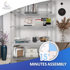 CRESCENT 48" W Storage Shelves 4000LBS Metal Shelving 5 Tier Wire Shelving Unit - Image 10