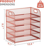 Marbrasse 5 Tier Paper Organizer Letter Tray, Mesh Desk File Organizer - Image 3
