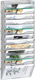 EasyPAG Wall File Organizer for Office 14 Pocket Mesh Wall Mounted Paper by EasyPAG