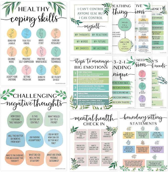 Mental Health Posters by CalmandJoyfulKids
