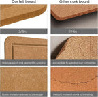Bulletin Board, 24 x 18 inches Felt Board Decorative Pin Board, Cork Board - Image 4