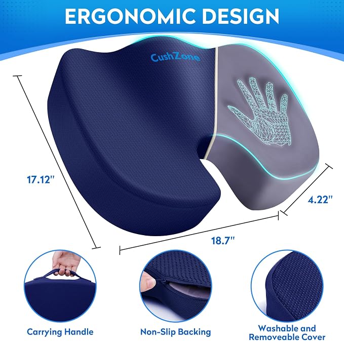 XXL Seat Cushion Office Car Seat Cushion, Memory Foam Cushion - Image 2